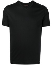 T-shirt con scollo a v nera di Michael Kors