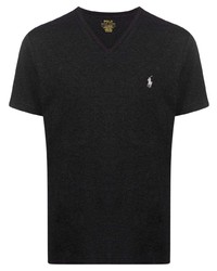 T-shirt con scollo a v nera di Polo Ralph Lauren