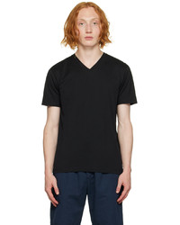 T-shirt con scollo a v nera di Sunspel