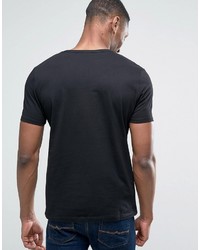 T-shirt con scollo a v nera di Asos