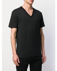T-shirt con scollo a v nera di Dolce & Gabbana