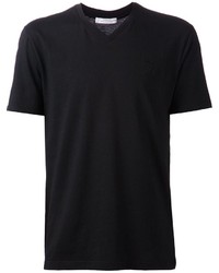 T-shirt con scollo a v nera di Versace