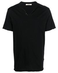 T-shirt con scollo a v nera di Zadig & Voltaire