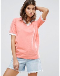 T-shirt con scollo a v rosa di Asos