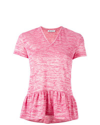 T-shirt con scollo a v rosa di Dondup