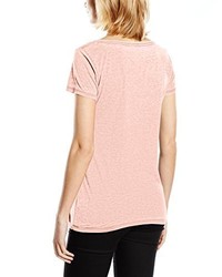 T-shirt con scollo a v rosa di Only