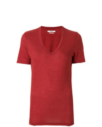 T-shirt con scollo a v rossa di Isabel Marant Etoile