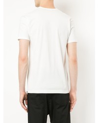 T-shirt con scollo a v stampata bianca di Roar