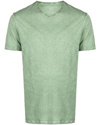 T-shirt con scollo a v verde menta di Majestic Filatures