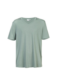 T-shirt con scollo a v verde menta di Onia