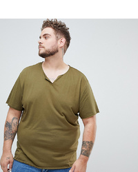T-shirt con scollo a v verde oliva di ASOS DESIGN
