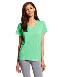 T-shirt con scollo a v verde
