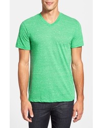 T-shirt con scollo a v verde