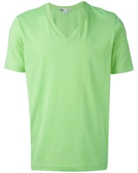 T-shirt con scollo a v verde di Y-3