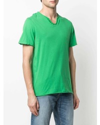 T-shirt con scollo a v verde di Zadig & Voltaire