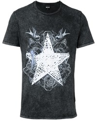 T-shirt con stelle grigio scuro