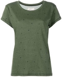 T-shirt con stelle verde oliva