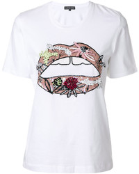 T-shirt decorata bianca di Markus Lupfer