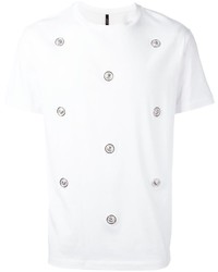 T-shirt decorata bianca di Versus