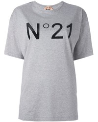 T-shirt decorata grigia di No.21