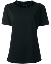 T-shirt decorata nera di McQ by Alexander McQueen