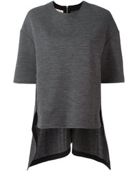 T-shirt di lana grigio scuro di Marni