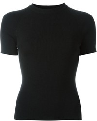 T-shirt di lana nera di Rosetta Getty