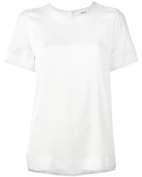 T-shirt di seta bianca di DKNY