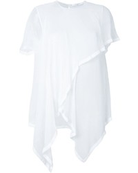 T-shirt di seta bianca di Givenchy