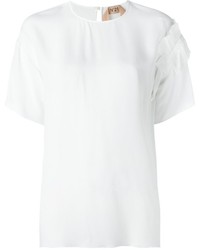 T-shirt di seta bianca di No.21