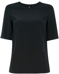 T-shirt di seta nera di Dolce & Gabbana