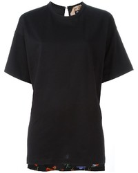 T-shirt di seta nera di No.21