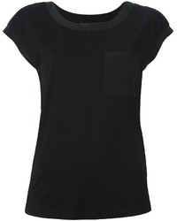 T-shirt di seta nera di Twin-Set