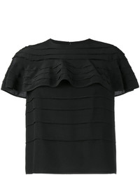 T-shirt di seta nera di Valentino