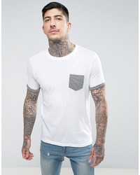 T-shirt geometrica bianca di Brave Soul