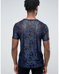 T-shirt geometrica blu di Reclaimed Vintage