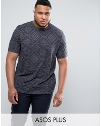 T-shirt geometrica grigio scuro di Asos