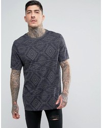 T-shirt geometrica grigio scuro di Asos