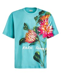 T-shirt girocollo a fiori acqua di Etro