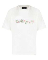 T-shirt girocollo a fiori beige di Represent