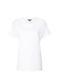 T-shirt girocollo a fiori bianca di Ann Demeulemeester