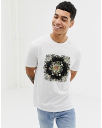 T-shirt girocollo a fiori bianca di ASOS DESIGN