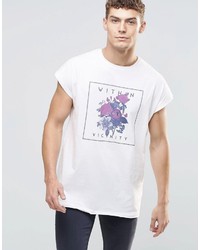 T-shirt girocollo a fiori bianca di Asos