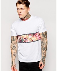 T-shirt girocollo a fiori bianca di Hype