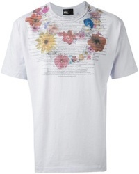T-shirt girocollo a fiori bianca di Kolor