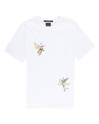 T-shirt girocollo a fiori bianca di Ksubi