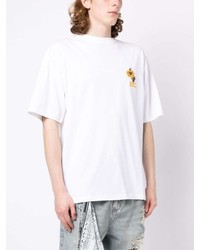 T-shirt girocollo a fiori bianca di Musium Div.