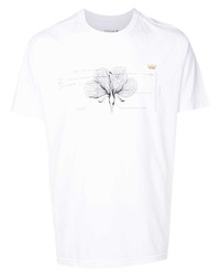 T-shirt girocollo a fiori bianca di OSKLEN