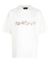 T-shirt girocollo a fiori bianca di Represent