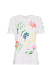 T-shirt girocollo a fiori bianca di Rosie Assoulin